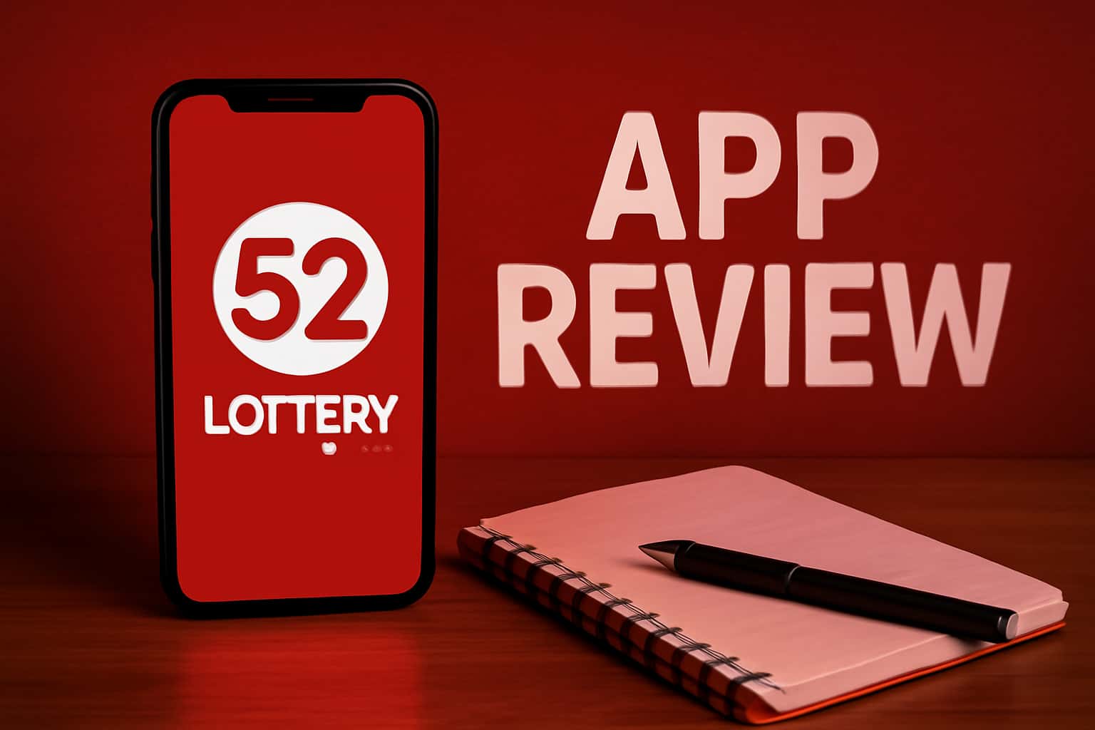 An informational overview of the 52 Lottery app, highlighting its review.