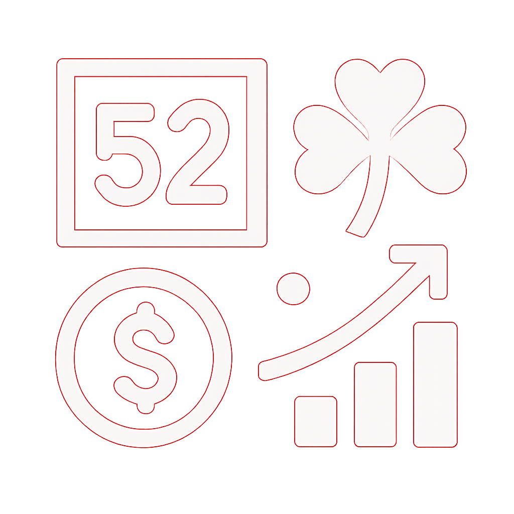 A professional badge representing secure account practices for 52 Lottery.