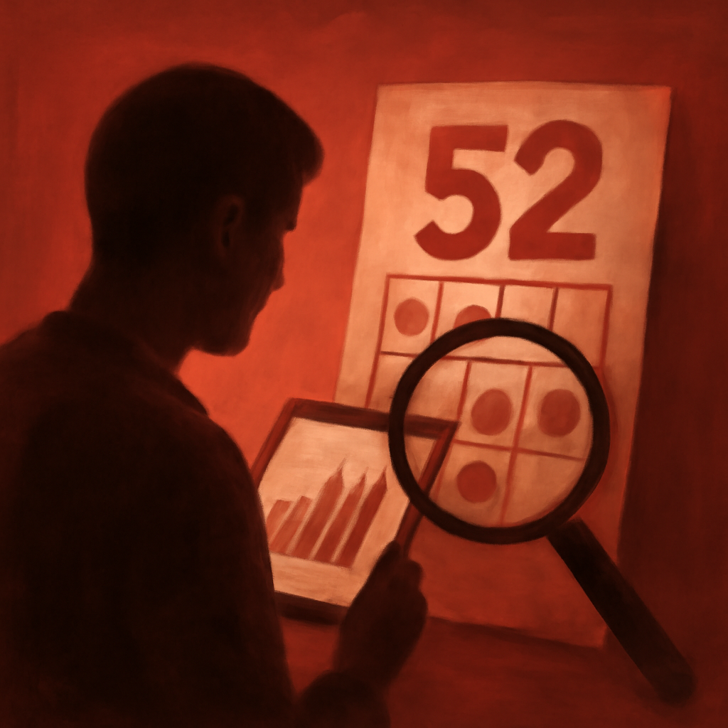 A professional badge representing secure account practices for 52 Lottery.