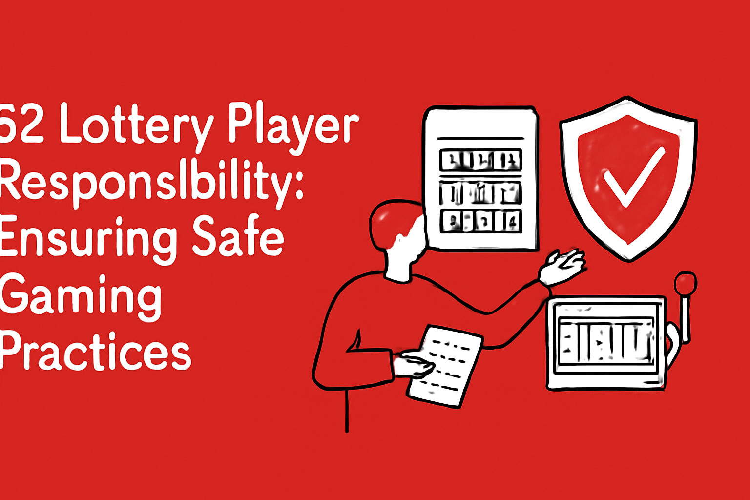 An informational scene depicting the safety features of the 52 Lottery platform.