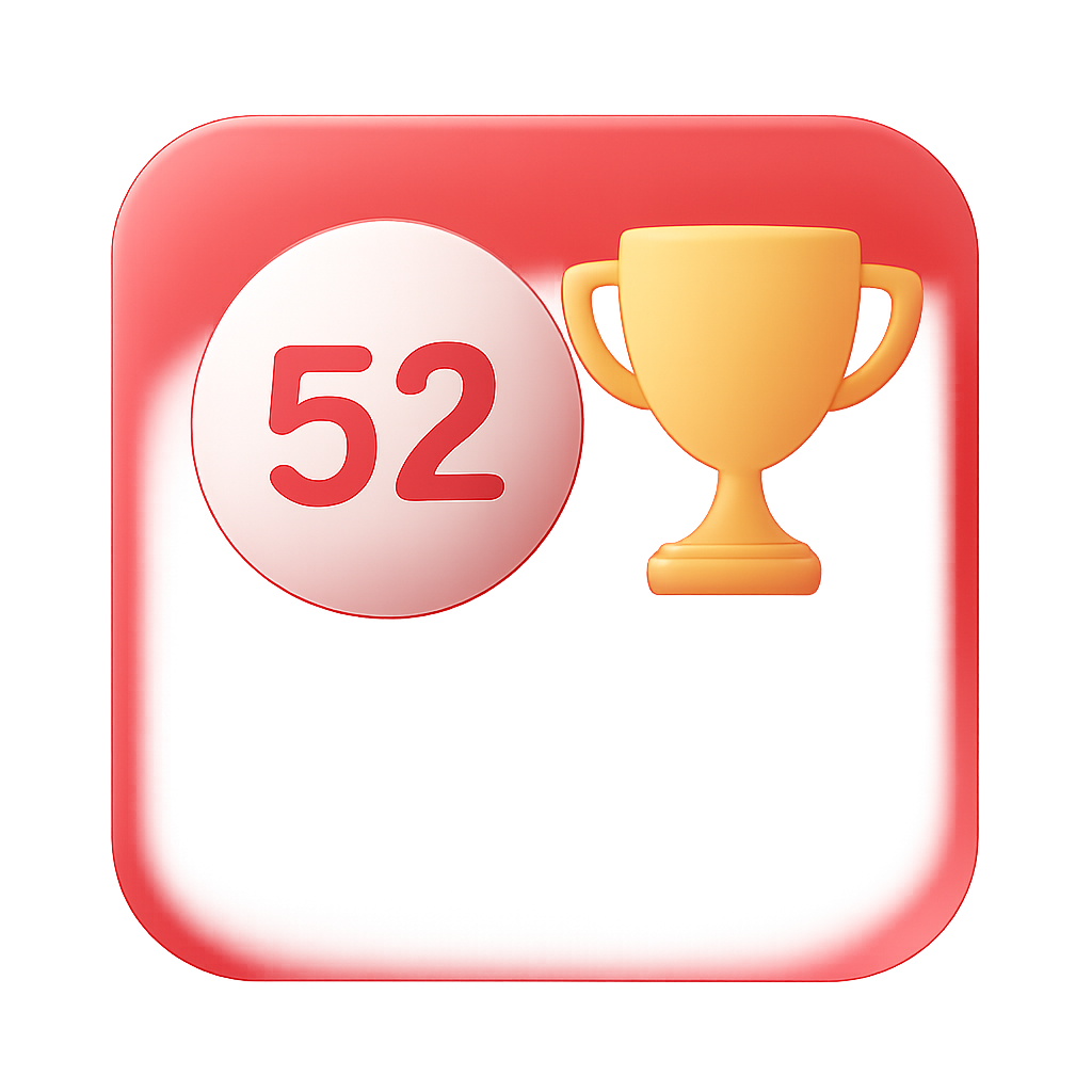 A badge icon illustrating security for 52 Lottery accounts.