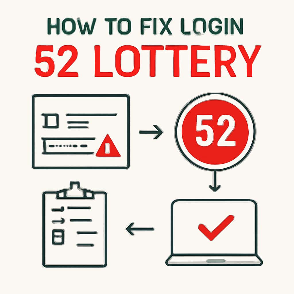 Educational diagram illustrating the steps to troubleshoot Login 52.