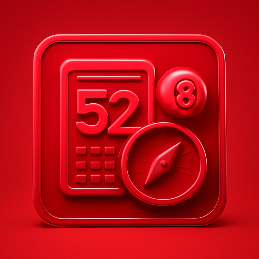 A professional badge representing secure account practices for 52 Lottery.