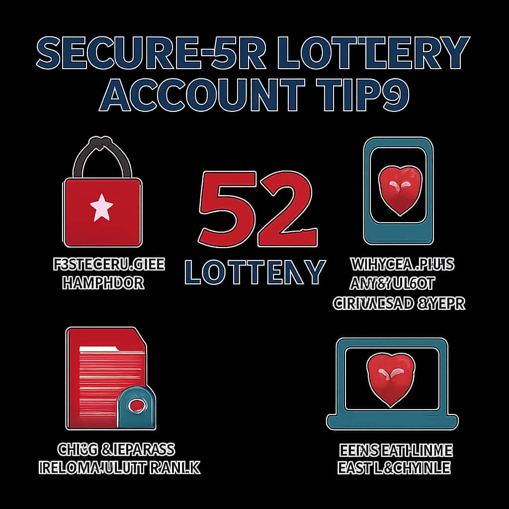 An educational diagram detailing security measures for a 52 Lottery account.