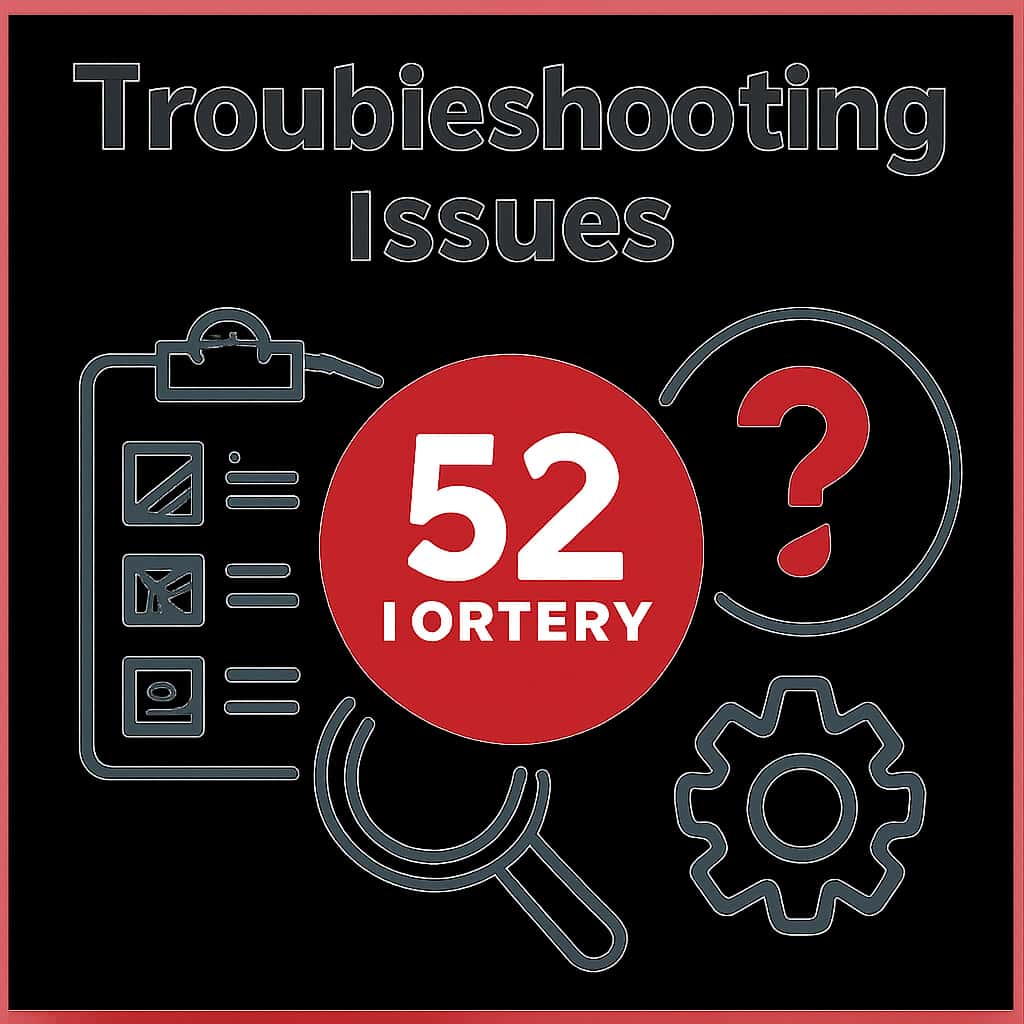 Diagram illustrating common troubleshooting steps for 52 Lottery.