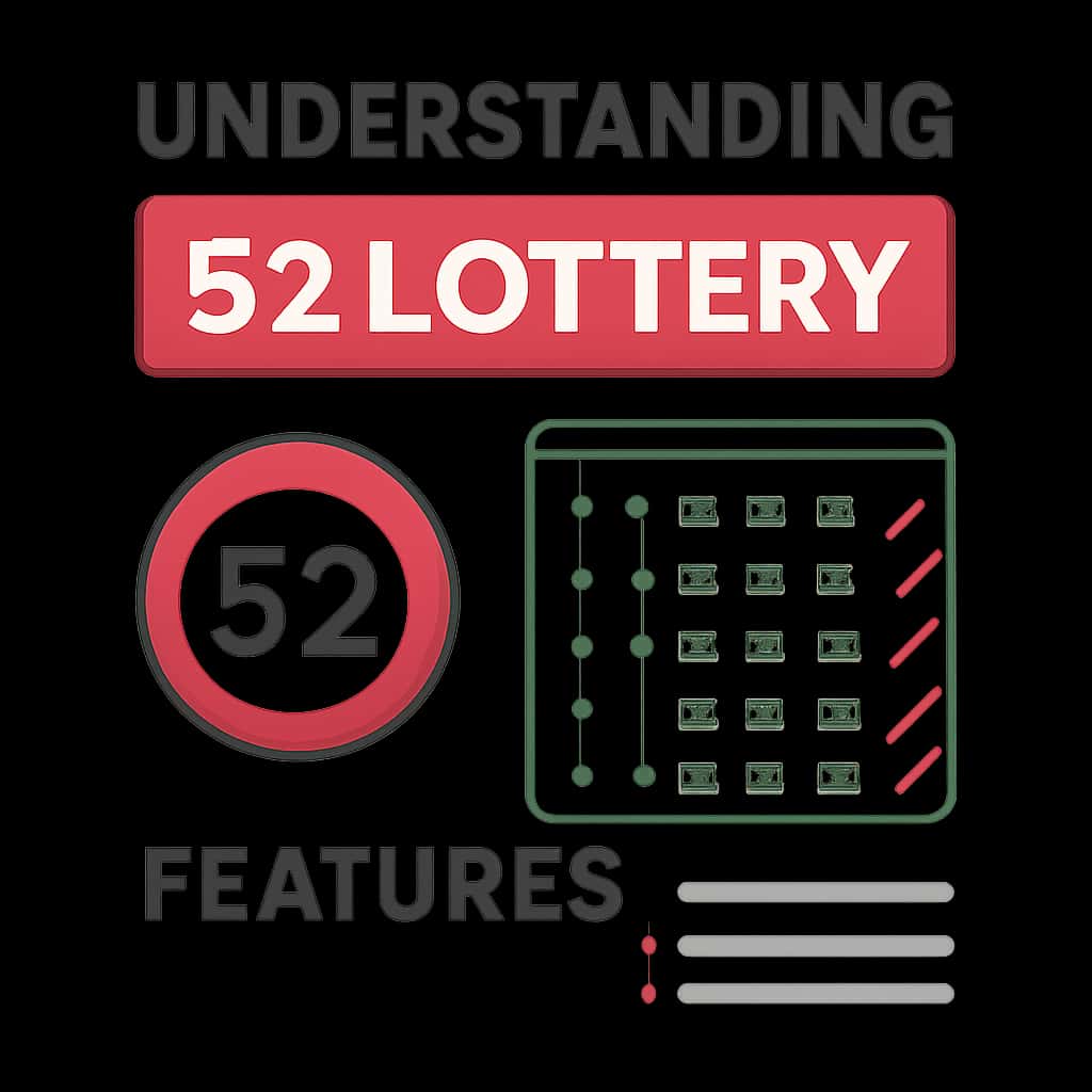An educational diagram outlining key features of the 52 Lottery.